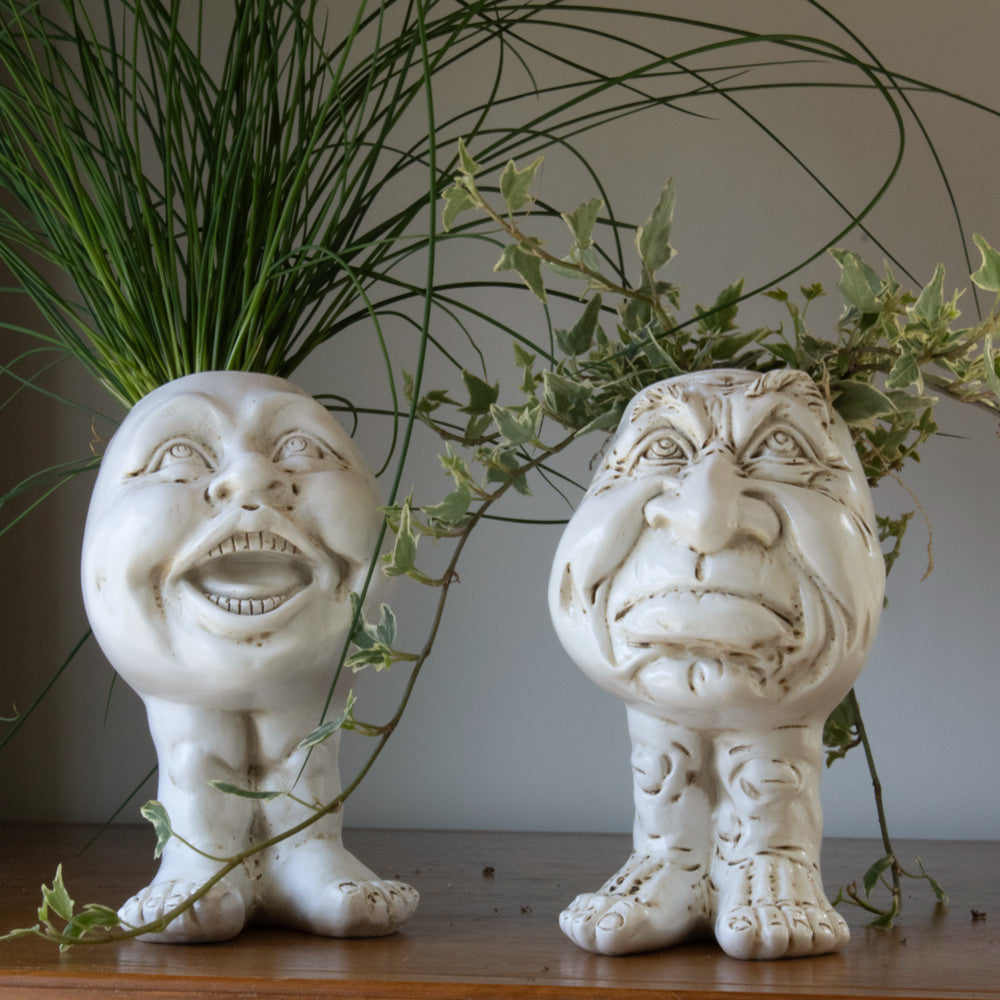 Face Head Planter Set