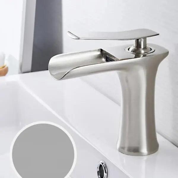 Mai - Single Handle Gold Bathroom Faucet BO-HA Brushed Nickel
