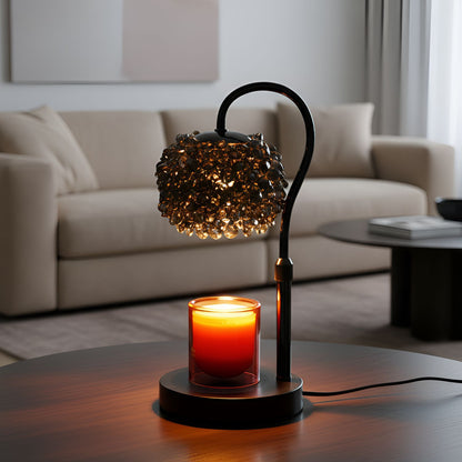 Crystal Shade Candle Warmer Lamp with Dimmer
