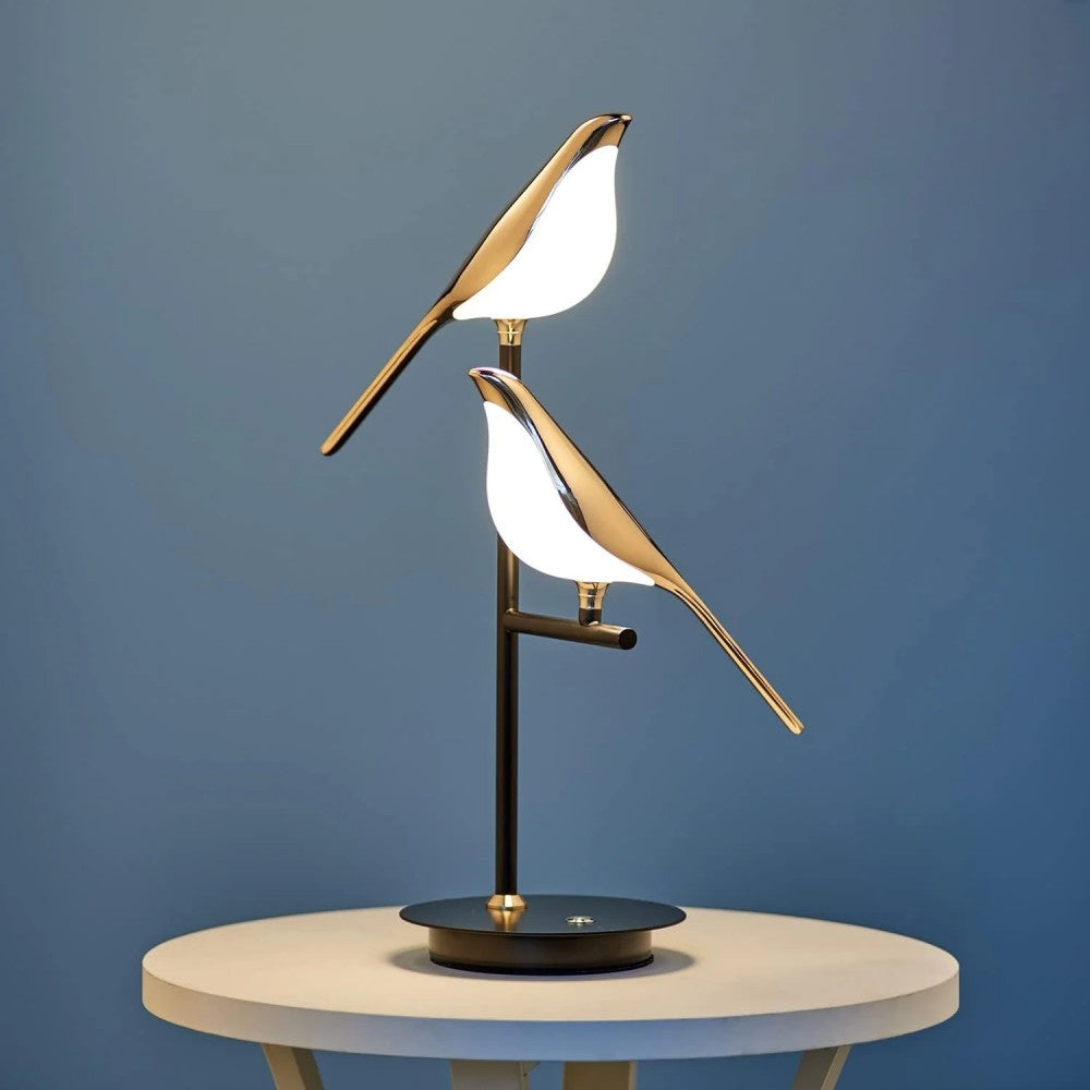 Golden Bird Sculptural Table Lamp