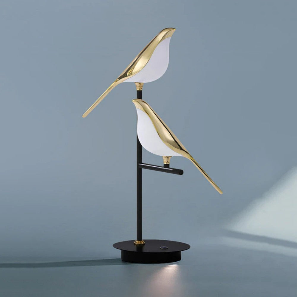 Golden Bird Sculptural Table Lamp