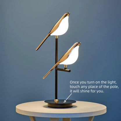 Golden Bird Sculptural Table Lamp