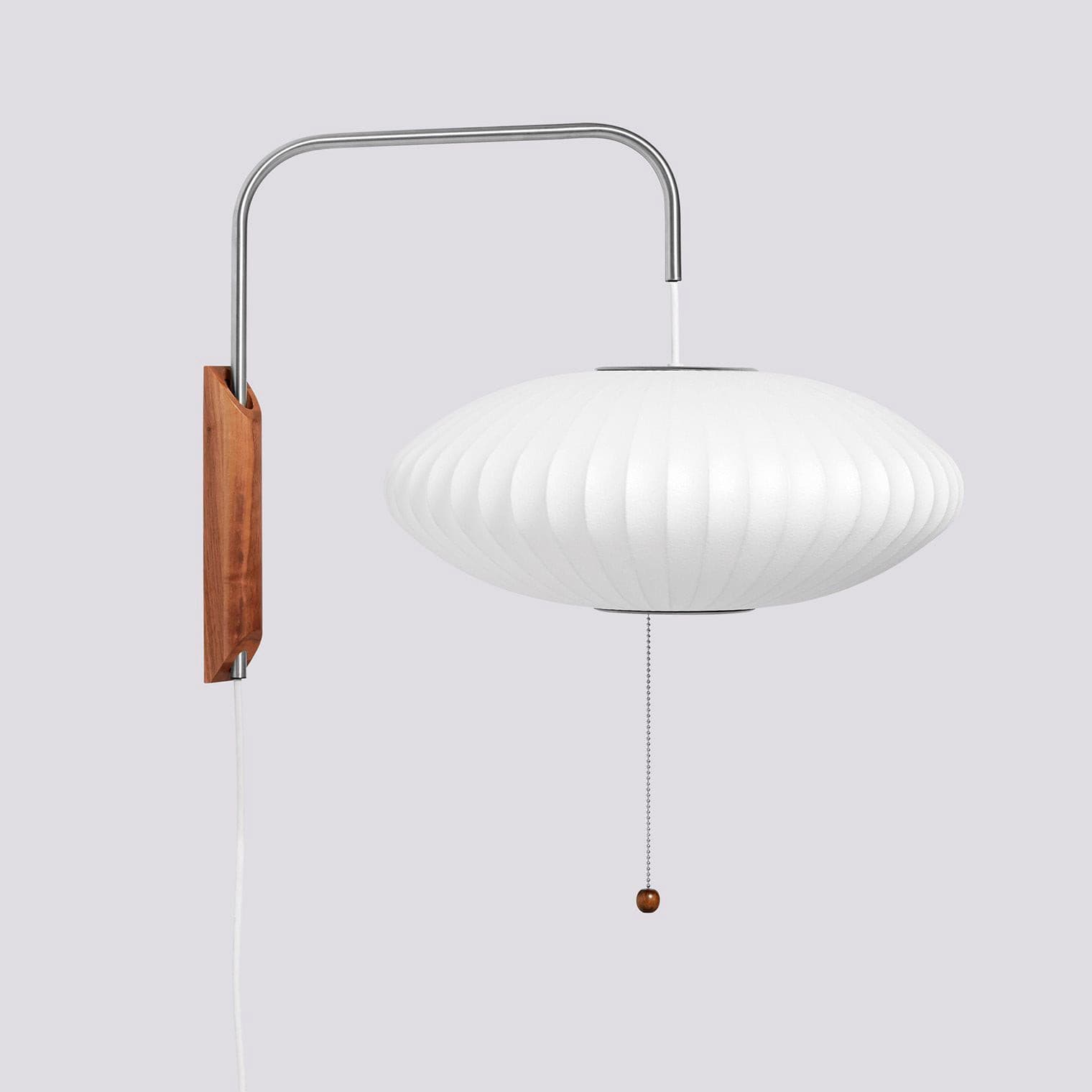 Mid Century Wall Light | Bubble Translucent Pleated Capsule Sconce