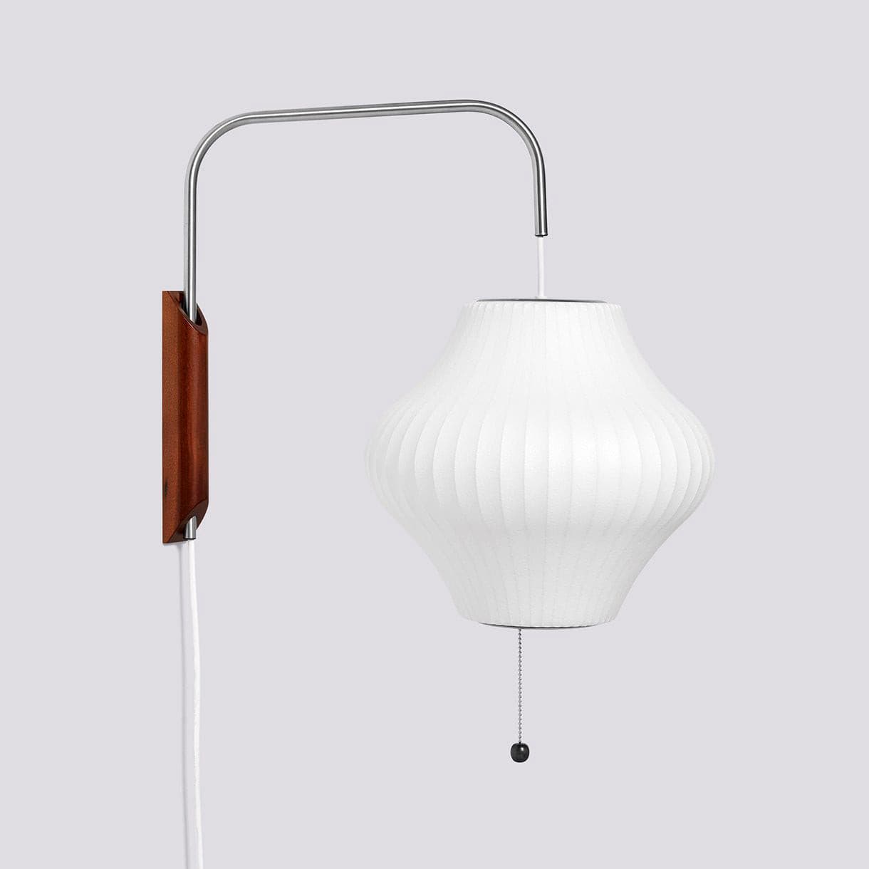 Mid Century Wall Light | Bubble Translucent Pleated Capsule Sconce