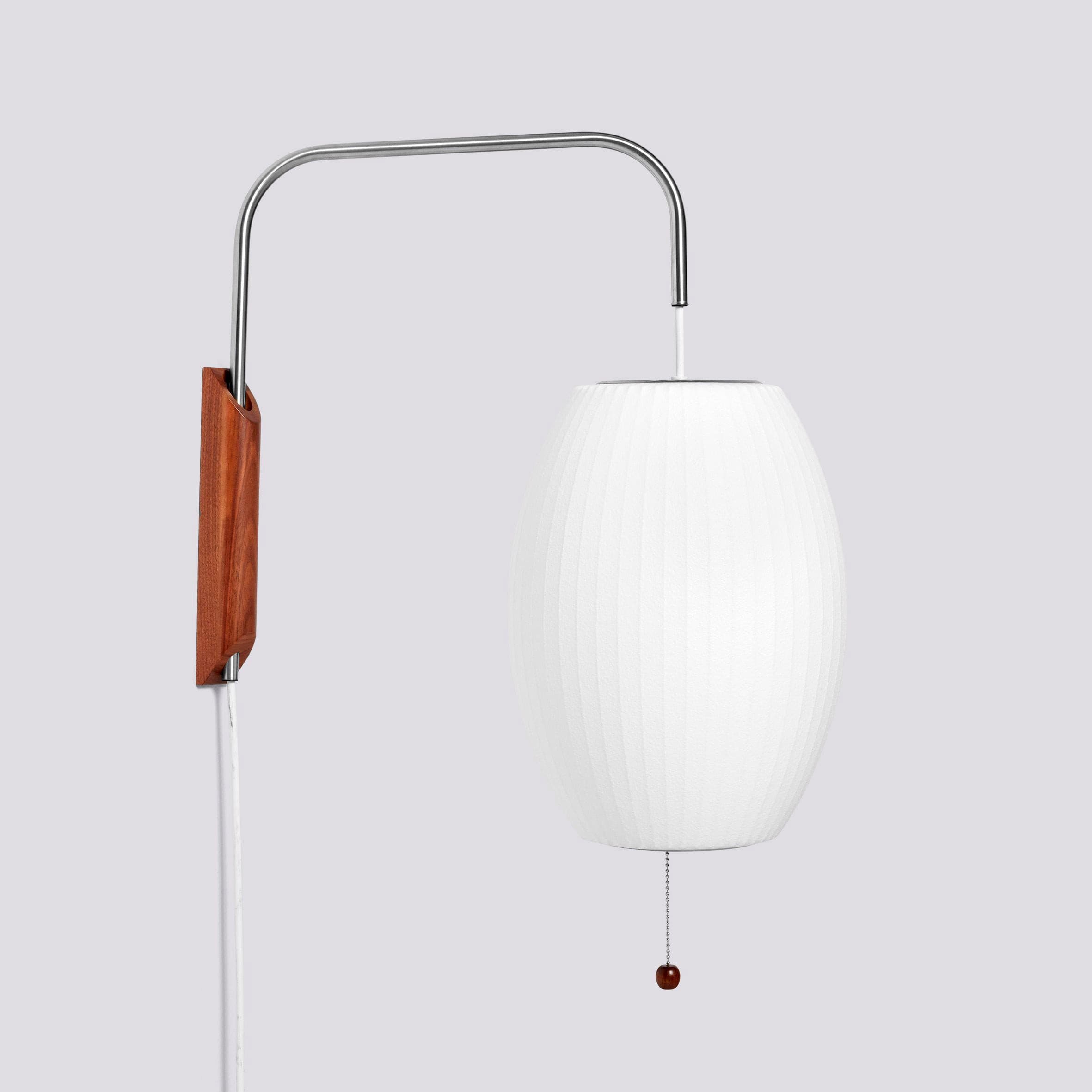 Mid Century Wall Light | Bubble Translucent Pleated Capsule Sconce