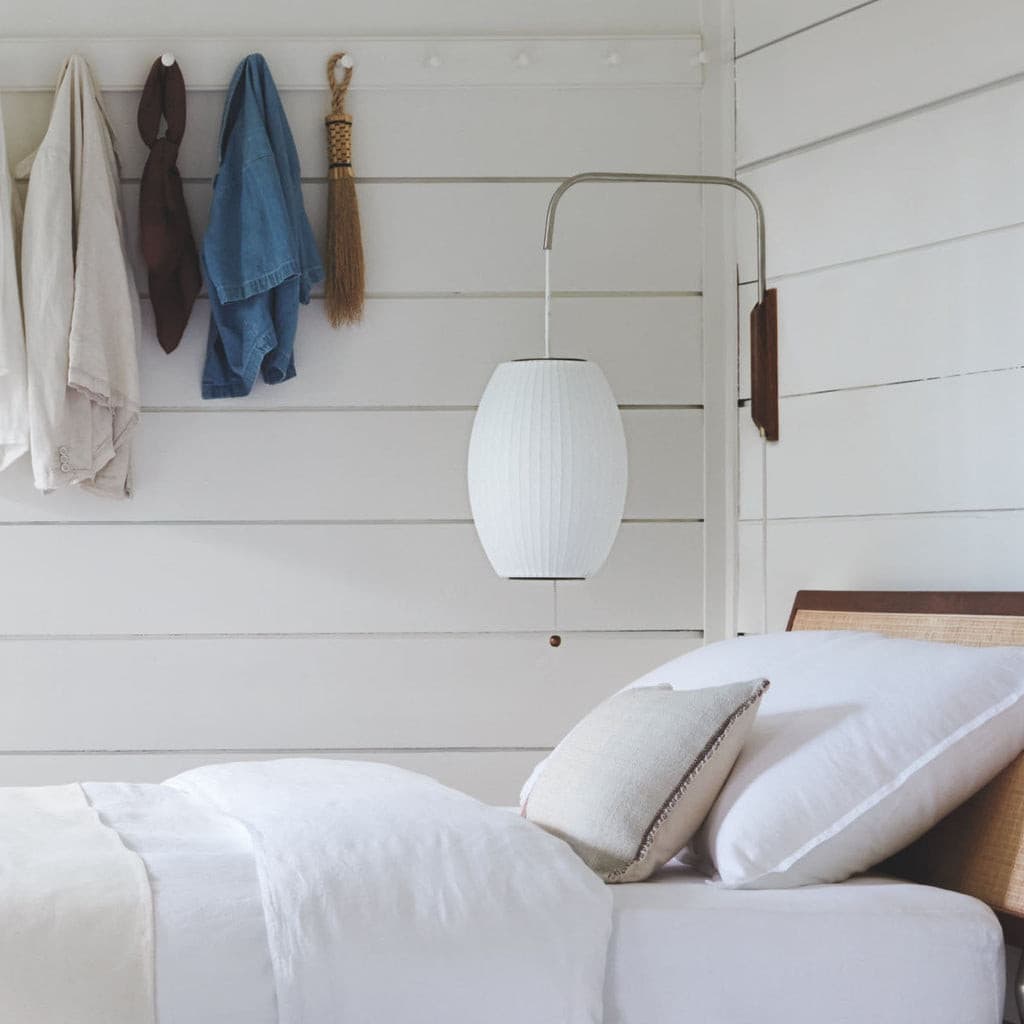 Mid Century Wall Light | Bubble Translucent Pleated Capsule Sconce