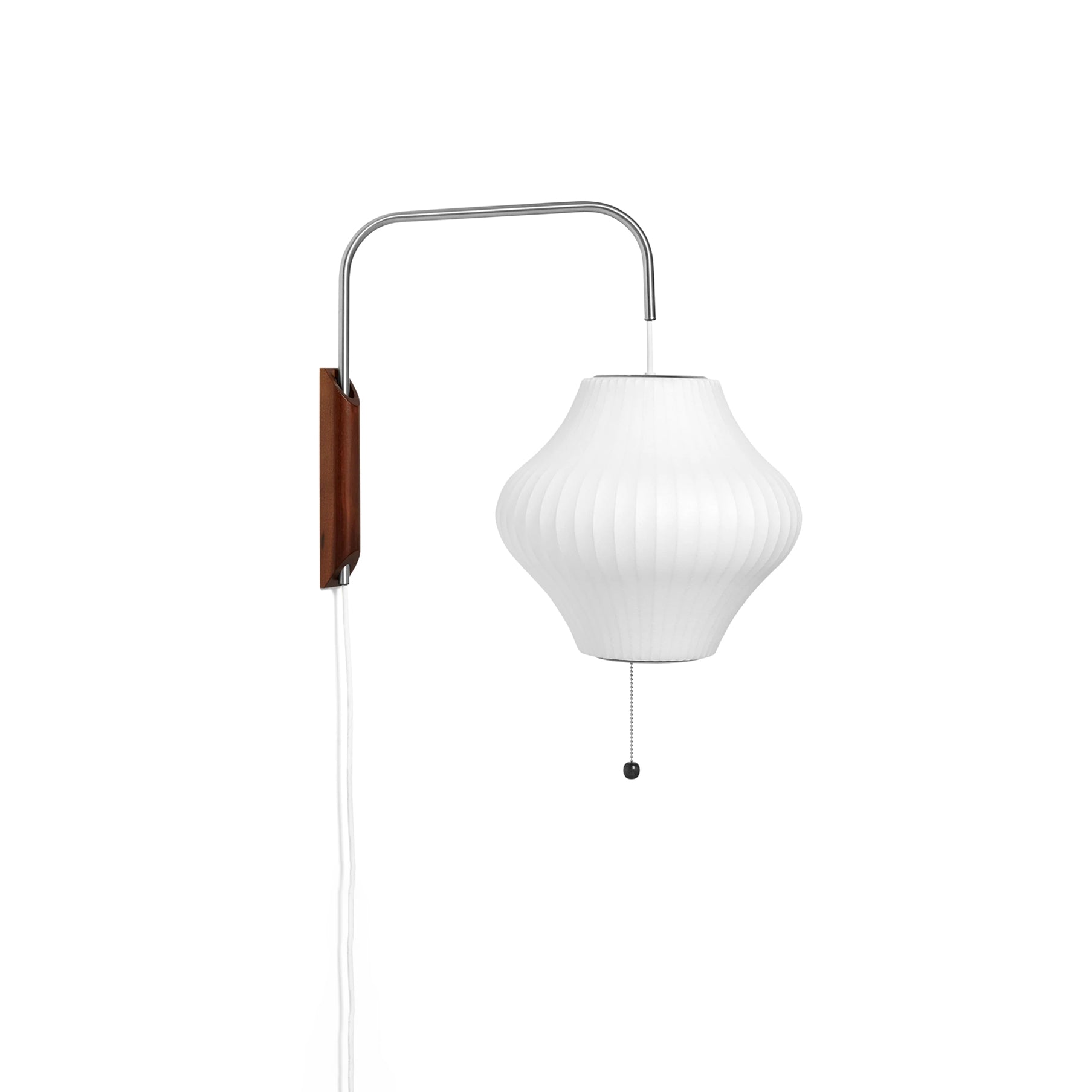 Mid Century Wall Light | Bubble Translucent Pleated Capsule Sconce