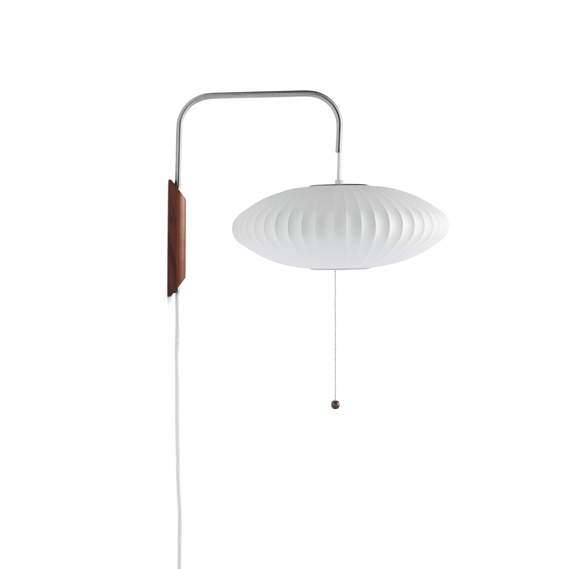 Mid Century Wall Light | Bubble Translucent Pleated Capsule Sconce