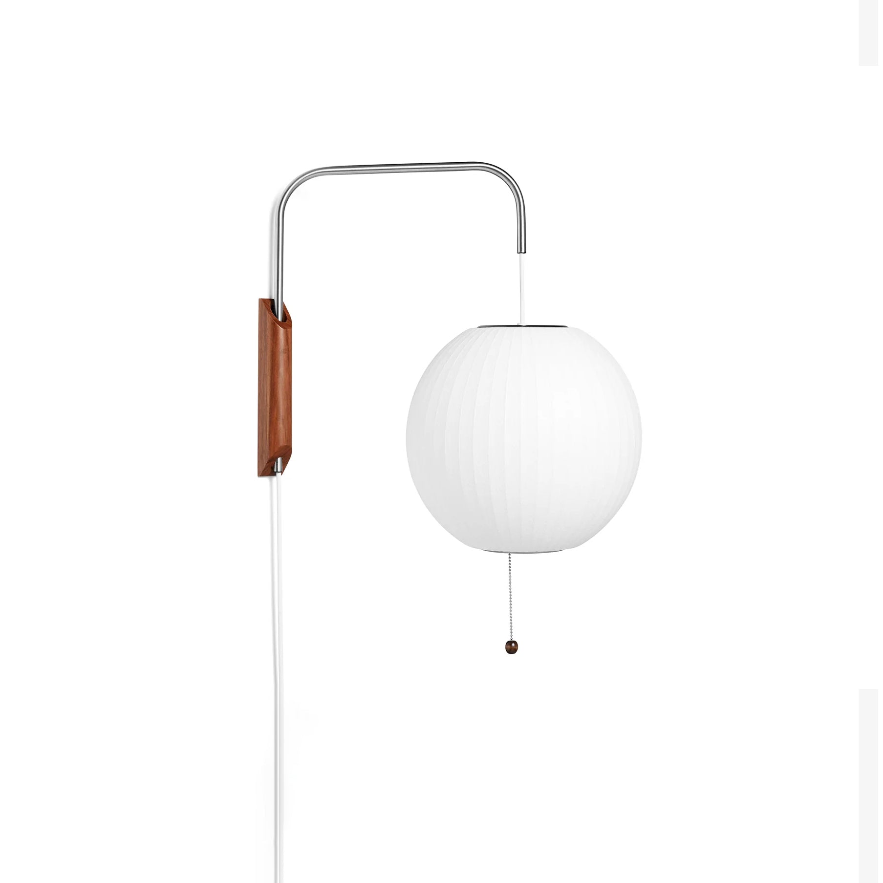 Mid Century Wall Light | Bubble Translucent Pleated Capsule Sconce