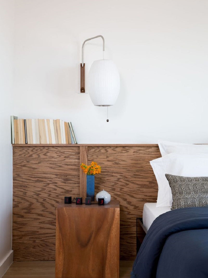 Mid Century Wall Light | Bubble Translucent Pleated Capsule Sconce