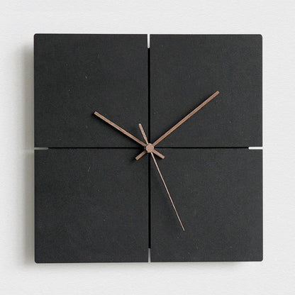 Minimal Black Disc Wall Clock