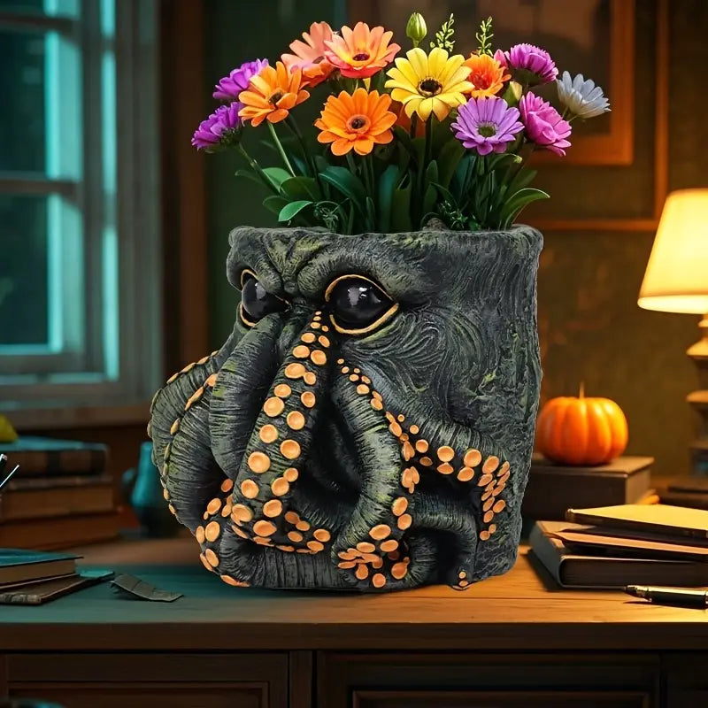 Octopus Sculpture Planter Pot