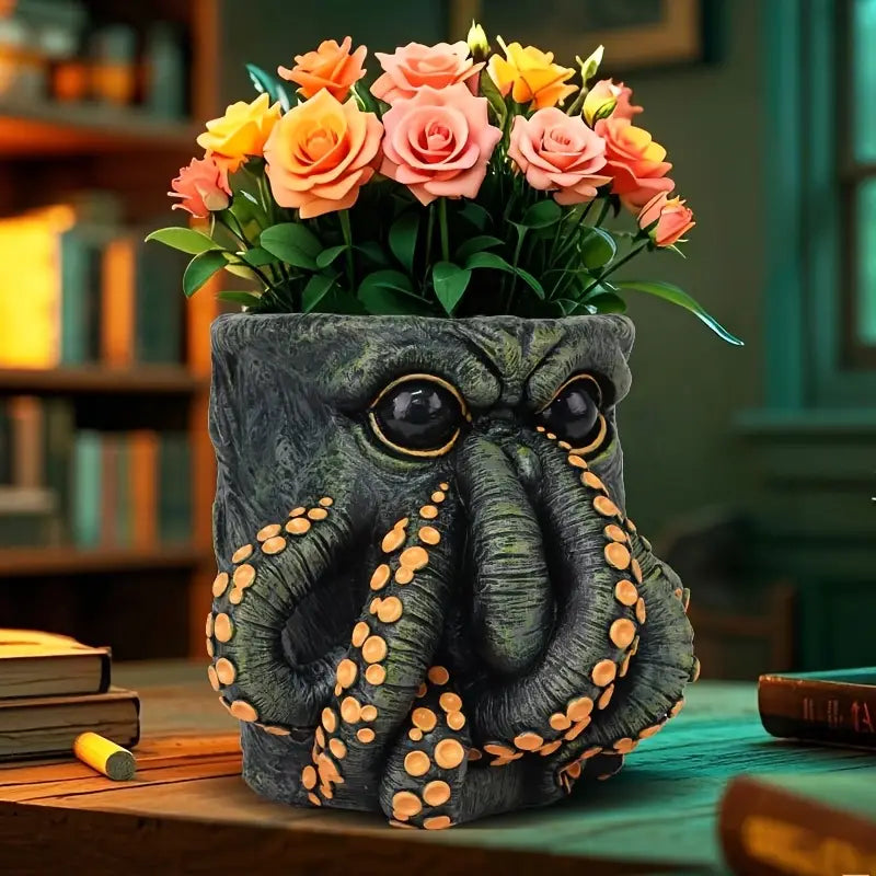 Octopus Sculpture Planter Pot