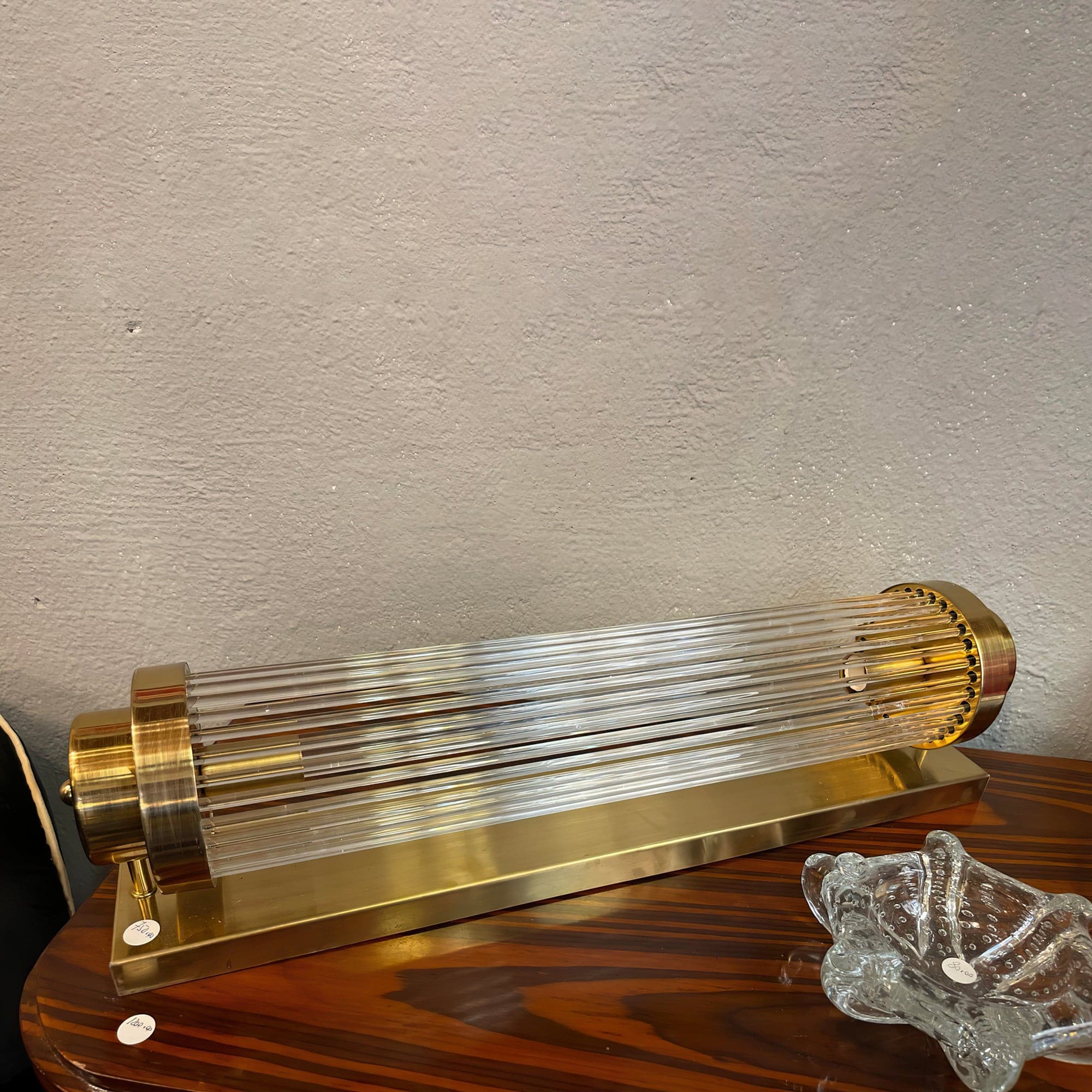 Luxury Wall Light | Vertical Fluted Glass Crystal Column Sconce