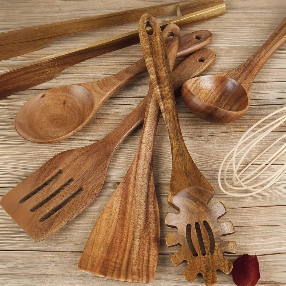 Teak Kitchen Utensils | Wooden Cooking Tools