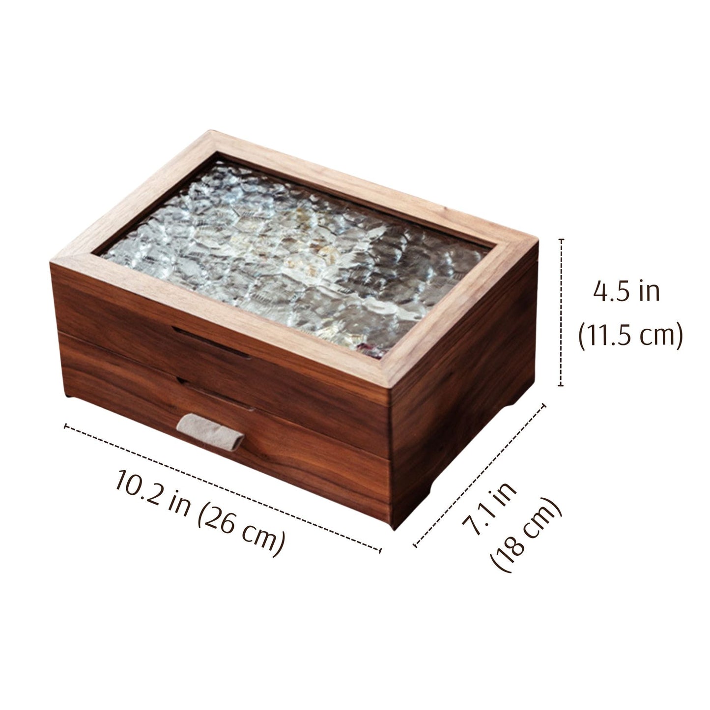 Walnut and Cherry Wood Storage Box