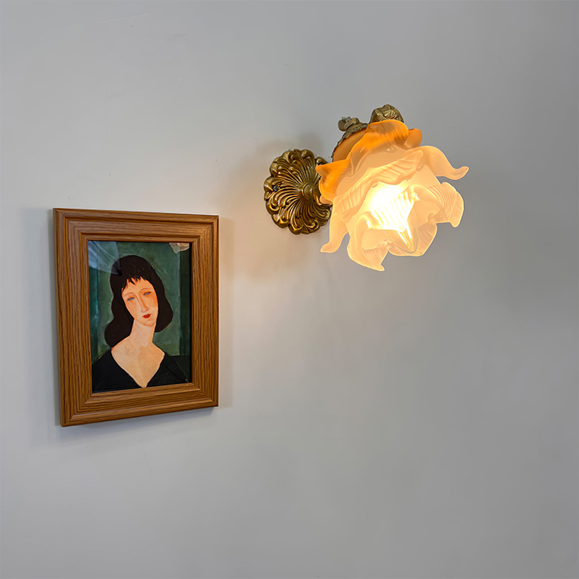 Ornate Wall Light | Sculpted Cherub Figurine Metal Sconce Fixture