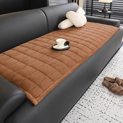 Textured Mat Couch Cover | Vertical Quilted Sofa Bedding