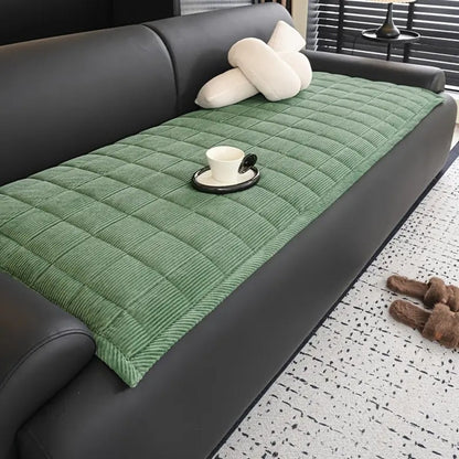 Textured Mat Couch Cover | Vertical Quilted Sofa Bedding