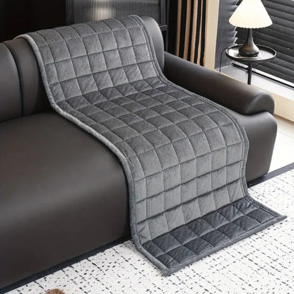 Textured Mat Couch Cover | Vertical Quilted Sofa Bedding