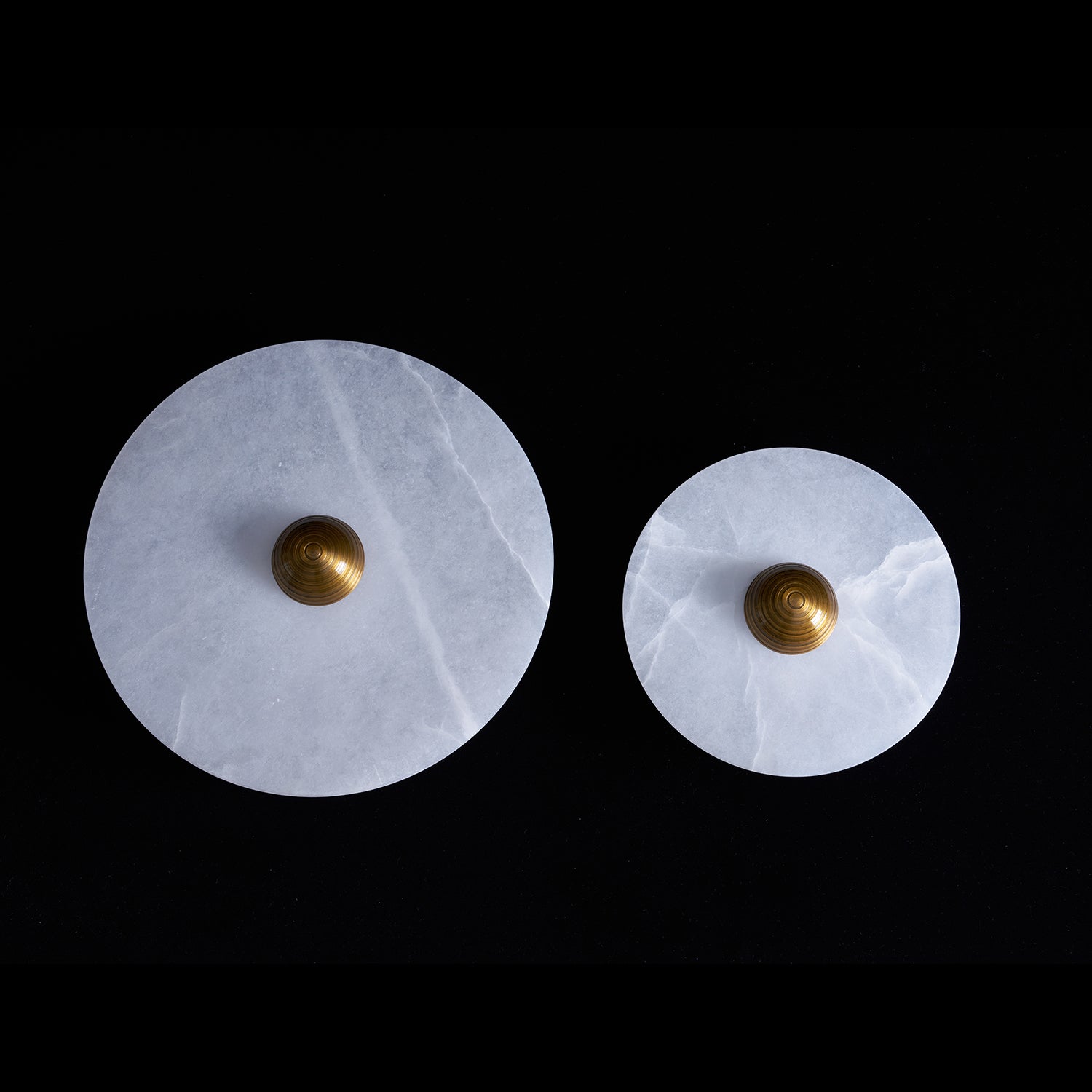 Geometric Wall Light | Translucent Alabaster Stone Disc Sconce Fixture