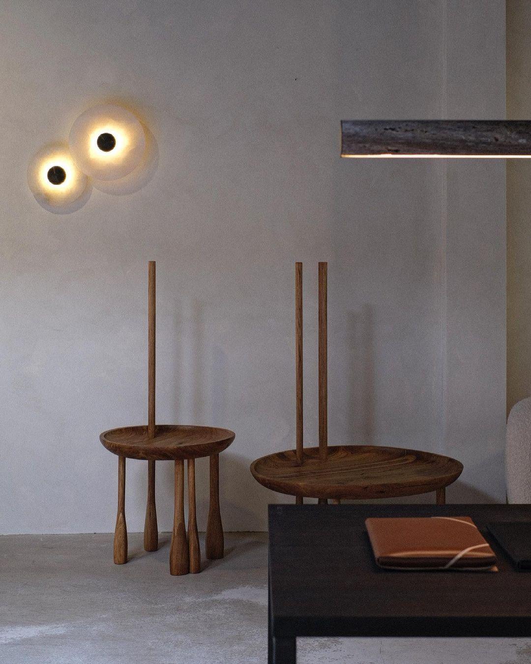 Abstract Wall Light | Overlapping Alabaster Stone Discs Multi Sconce