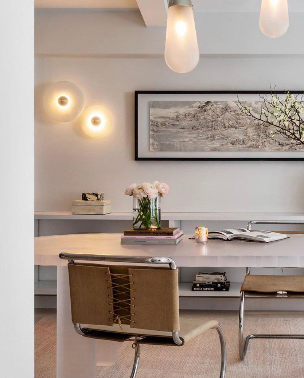Geometric Wall Light | Translucent Alabaster Stone Disc Sconce Fixture