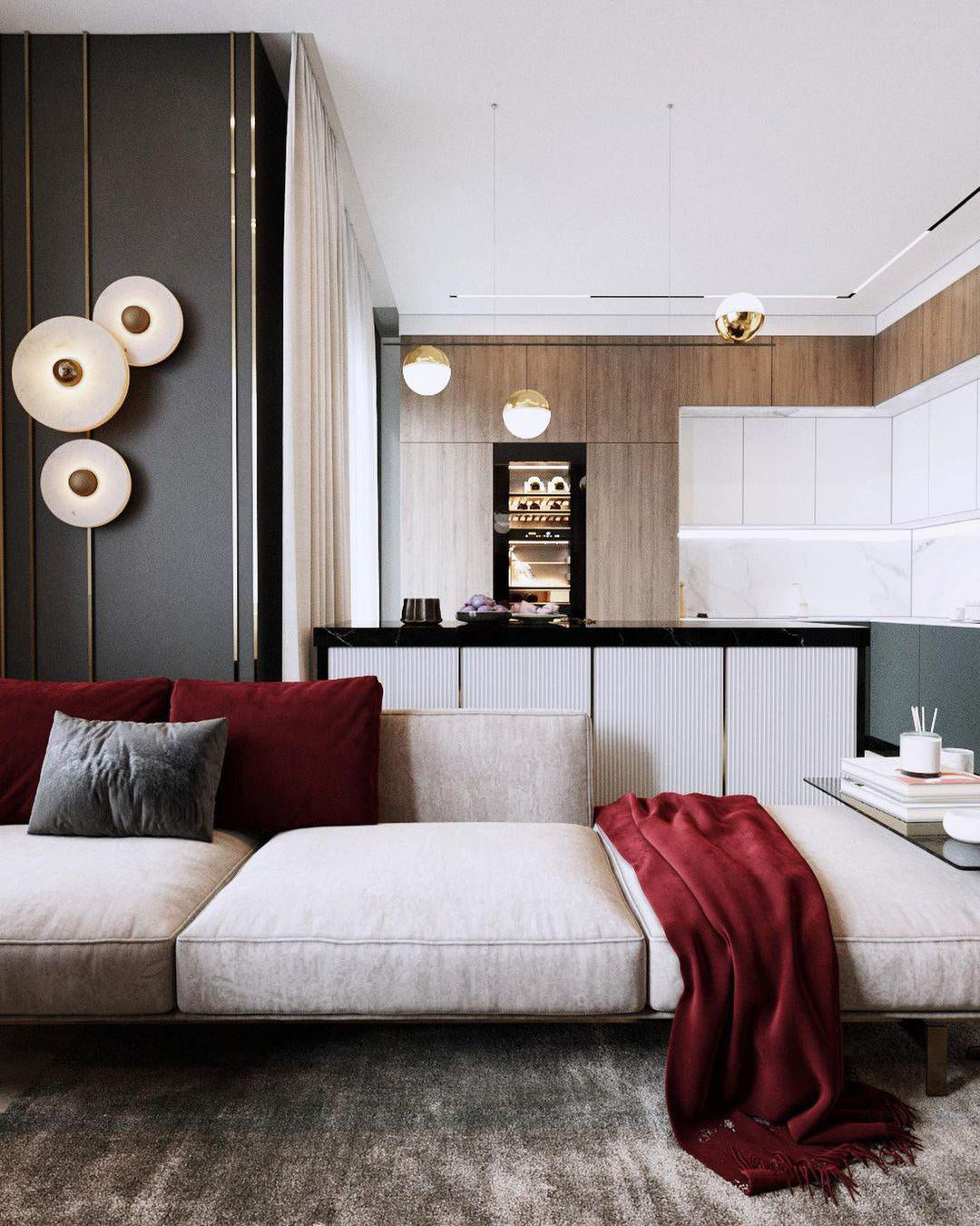 Geometric Wall Light | Translucent Alabaster Stone Disc Sconce Fixture