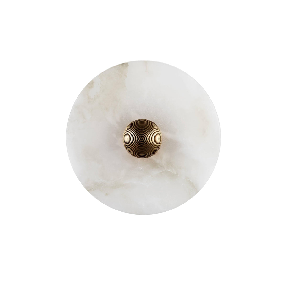 Geometric Wall Light | Translucent Alabaster Stone Disc Sconce Fixture
