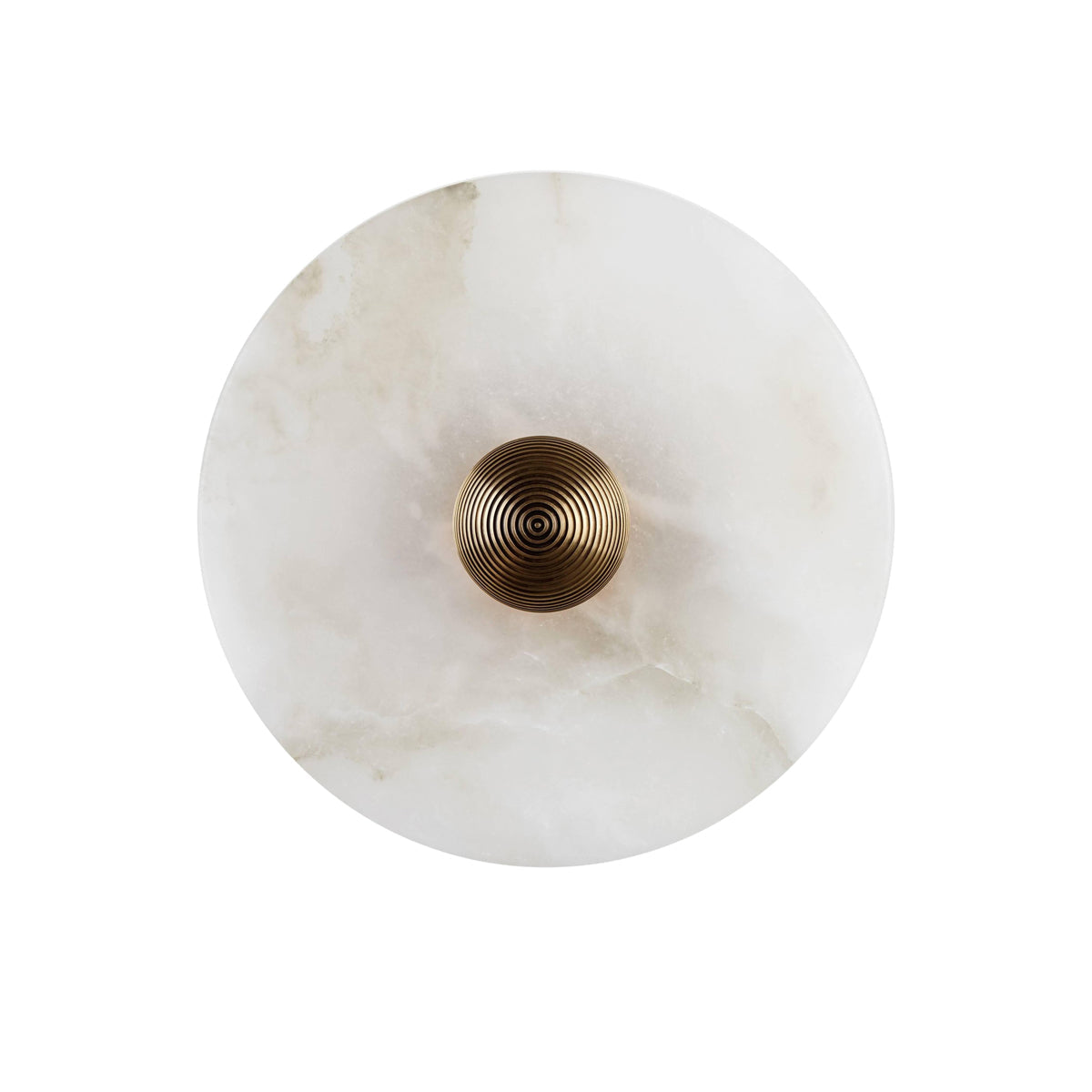 Geometric Wall Light | Translucent Alabaster Stone Disc Sconce Fixture