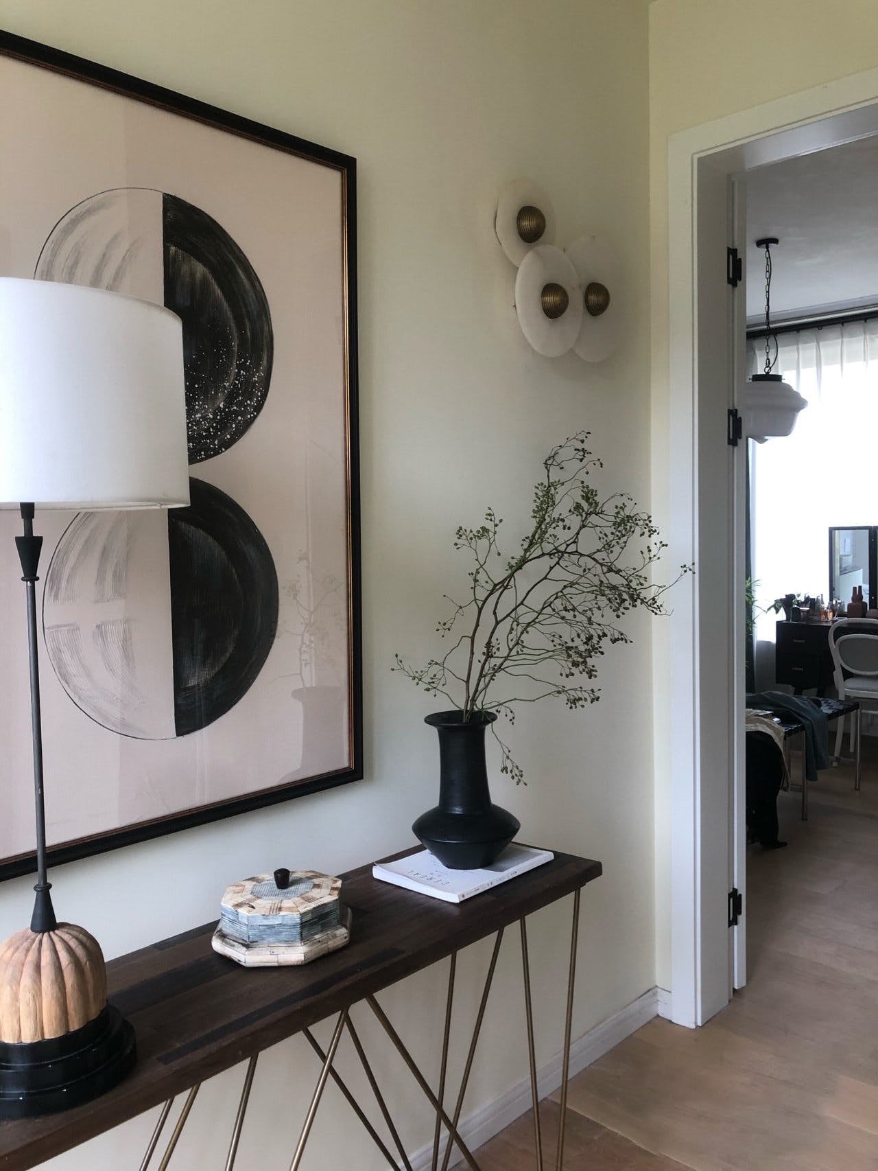 Geometric Wall Light | Translucent Alabaster Stone Disc Sconce Fixture