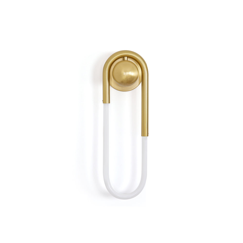 Minimalist Wall Light | Elongated Oval Loop Geometric Tube Sconce