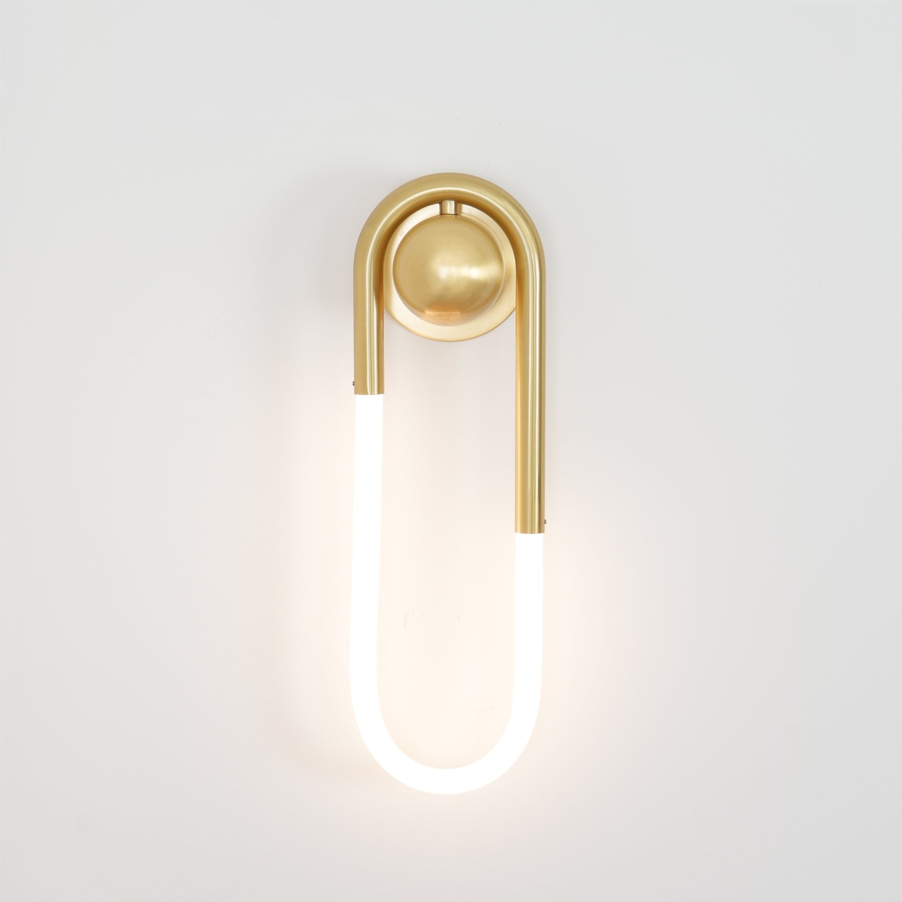 Minimalist Wall Light | Elongated Oval Loop Geometric Tube Sconce