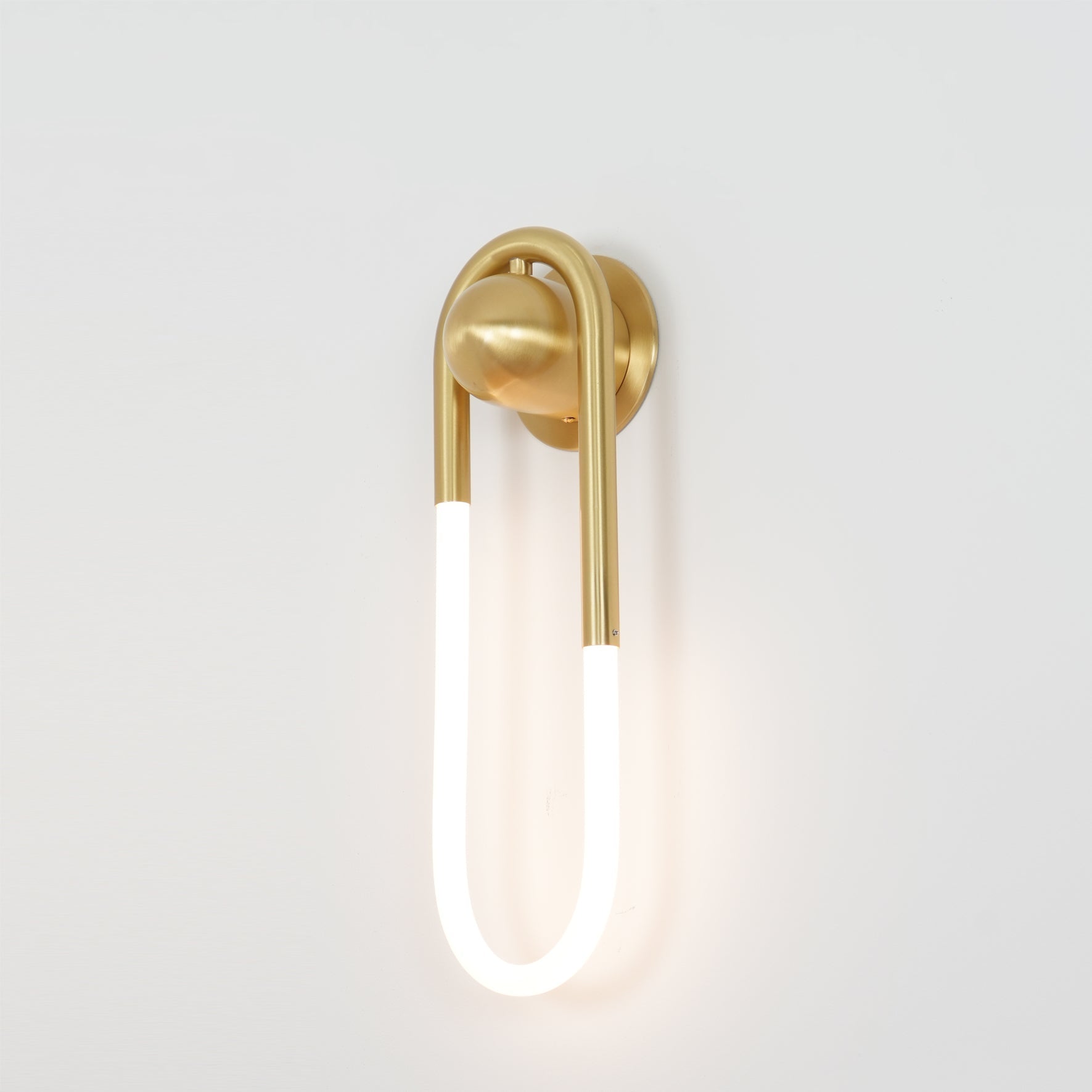 Minimalist Wall Light | Elongated Oval Loop Geometric Tube Sconce
