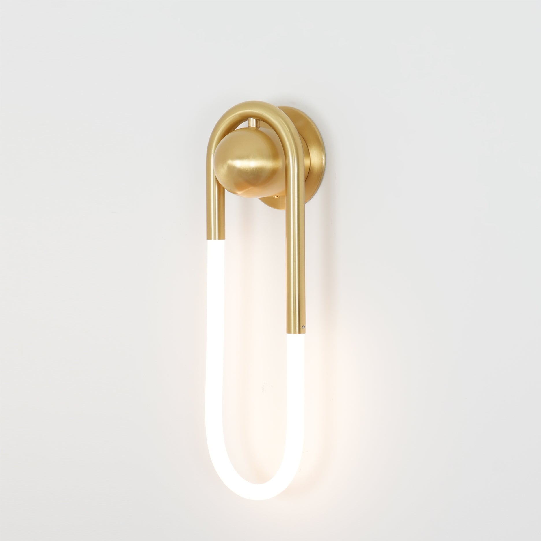 Minimalist Wall Light | Elongated Oval Loop Geometric Tube Sconce