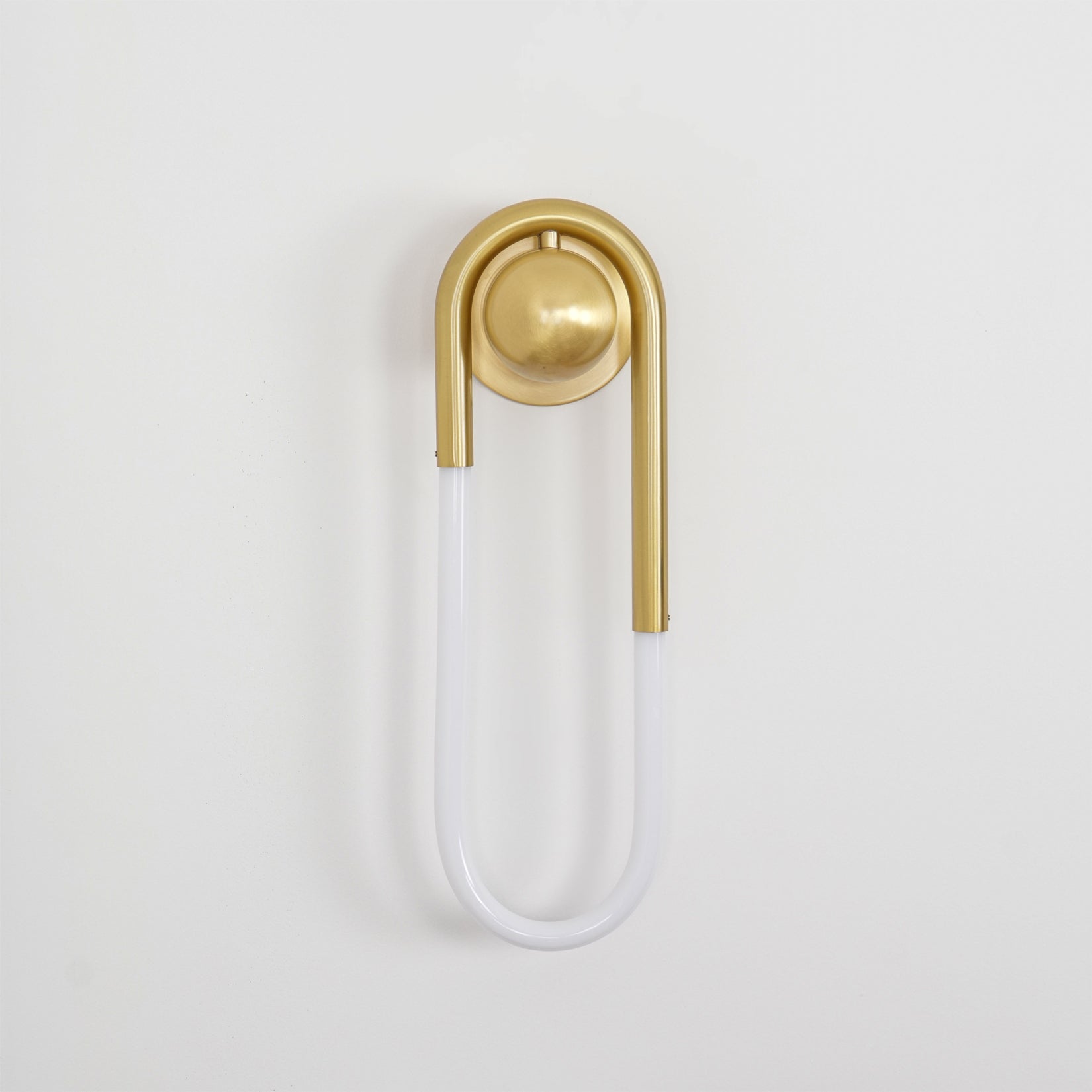 Minimalist Wall Light | Elongated Oval Loop Geometric Tube Sconce