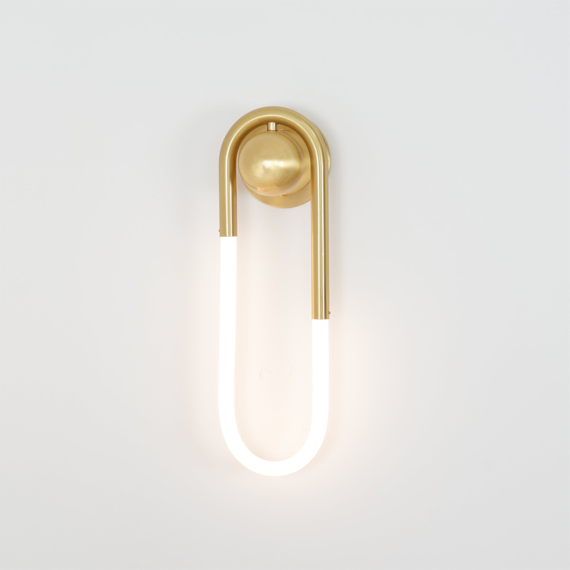 Minimalist Wall Light | Elongated Oval Loop Geometric Tube Sconce