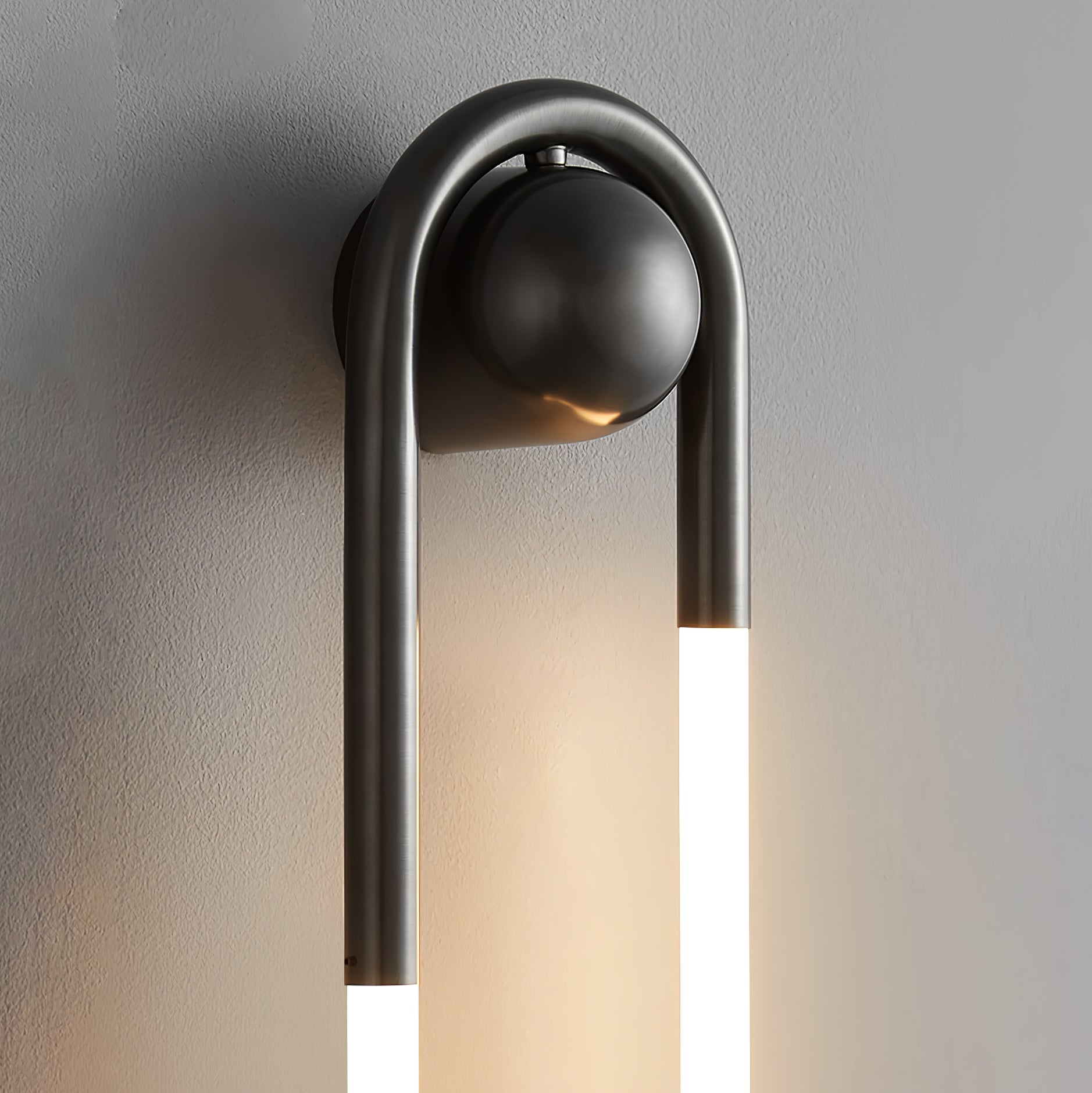 Minimalist Wall Light | Elongated Oval Loop Geometric Tube Sconce
