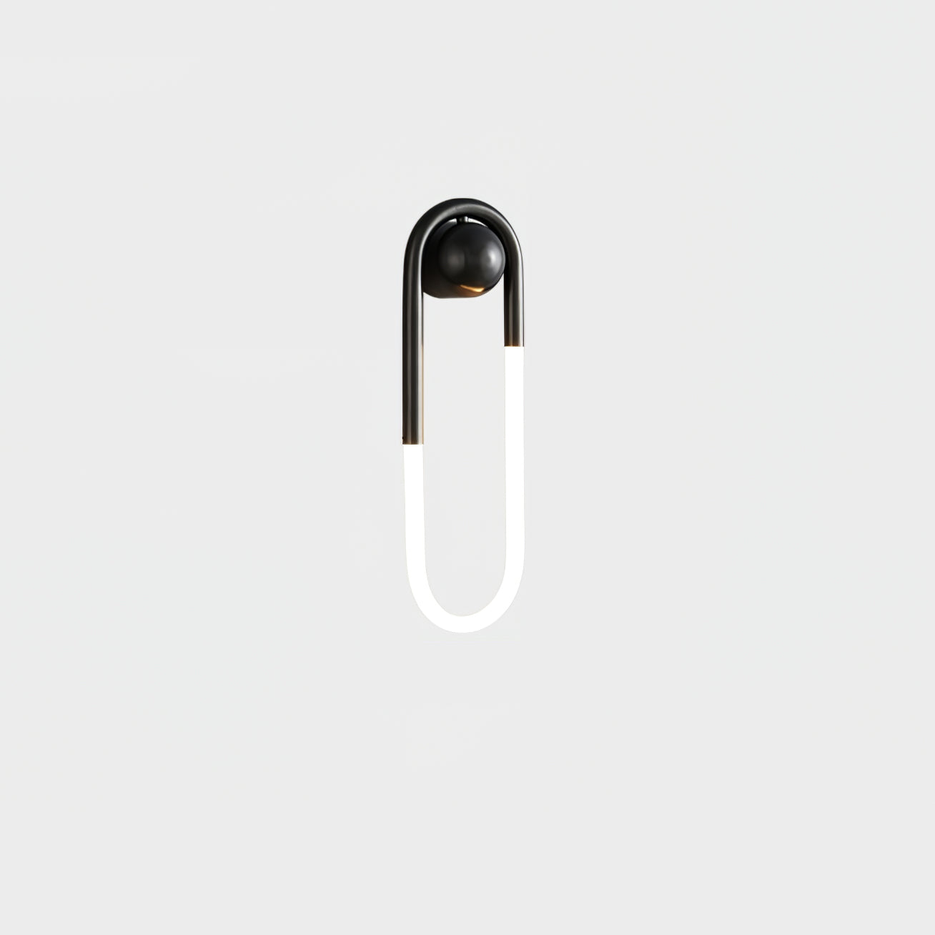 Minimalist Wall Light | Elongated Oval Loop Geometric Tube Sconce