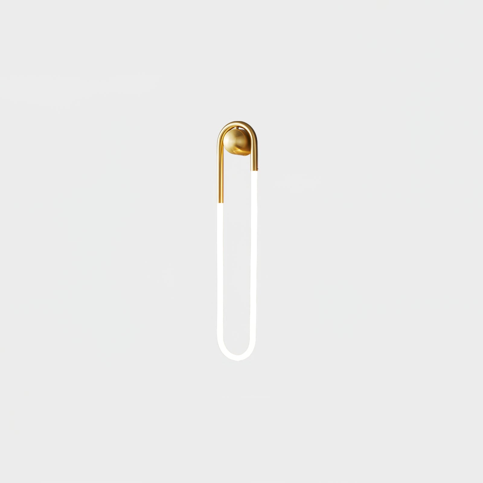 Minimalist Wall Light | Elongated Oval Loop Geometric Tube Sconce