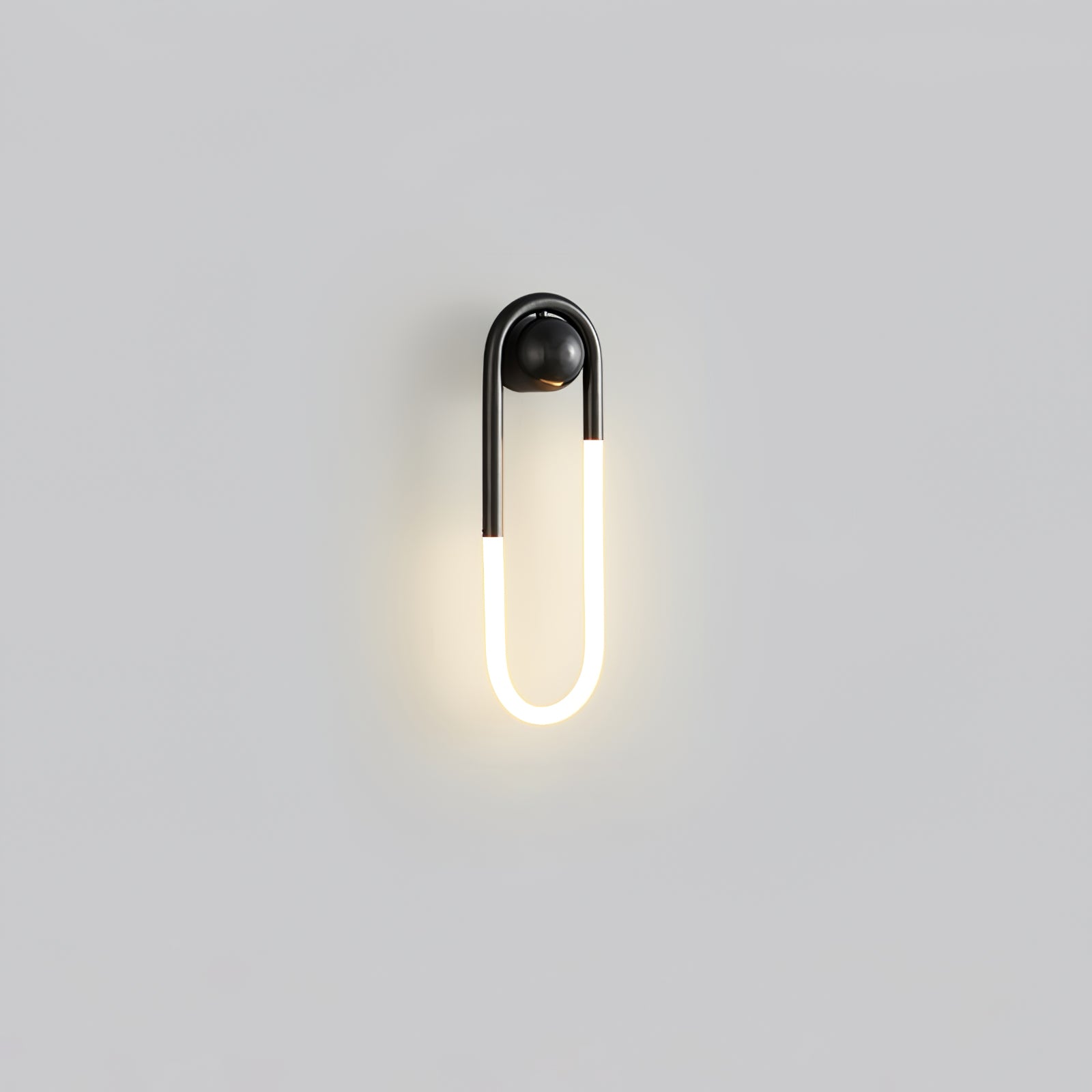 Minimalist Wall Light | Elongated Oval Loop Geometric Tube Sconce