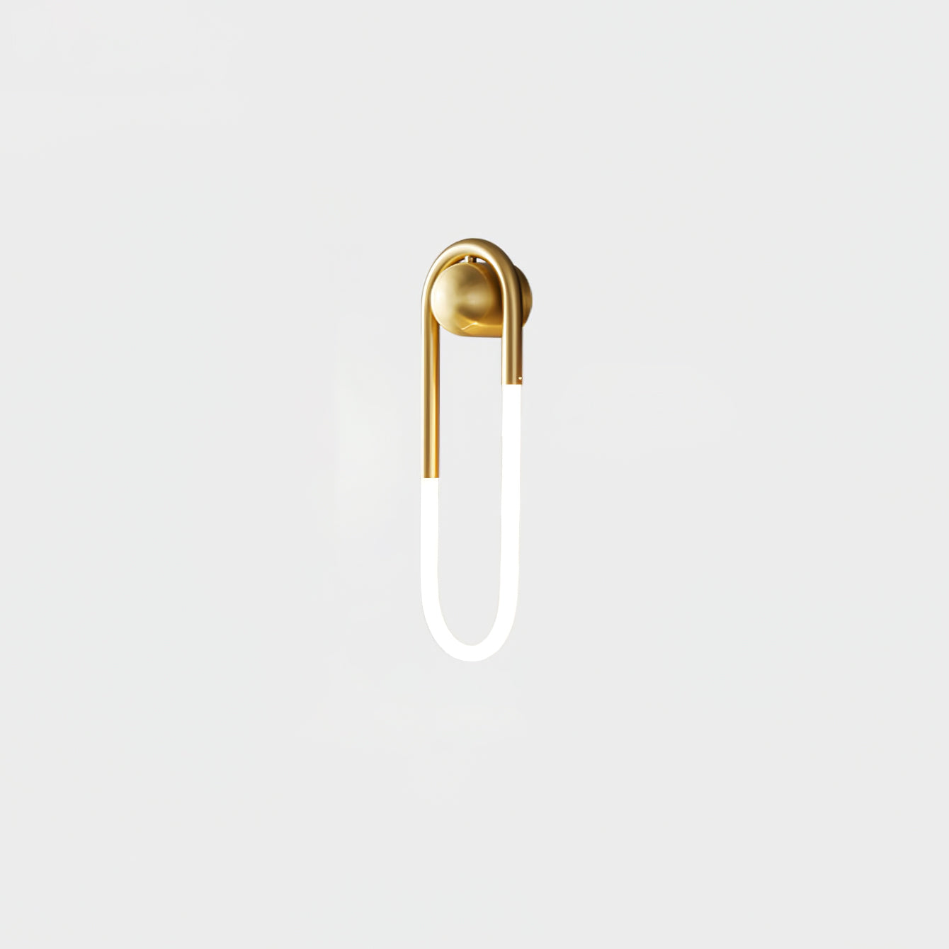 Minimalist Wall Light | Elongated Oval Loop Geometric Tube Sconce