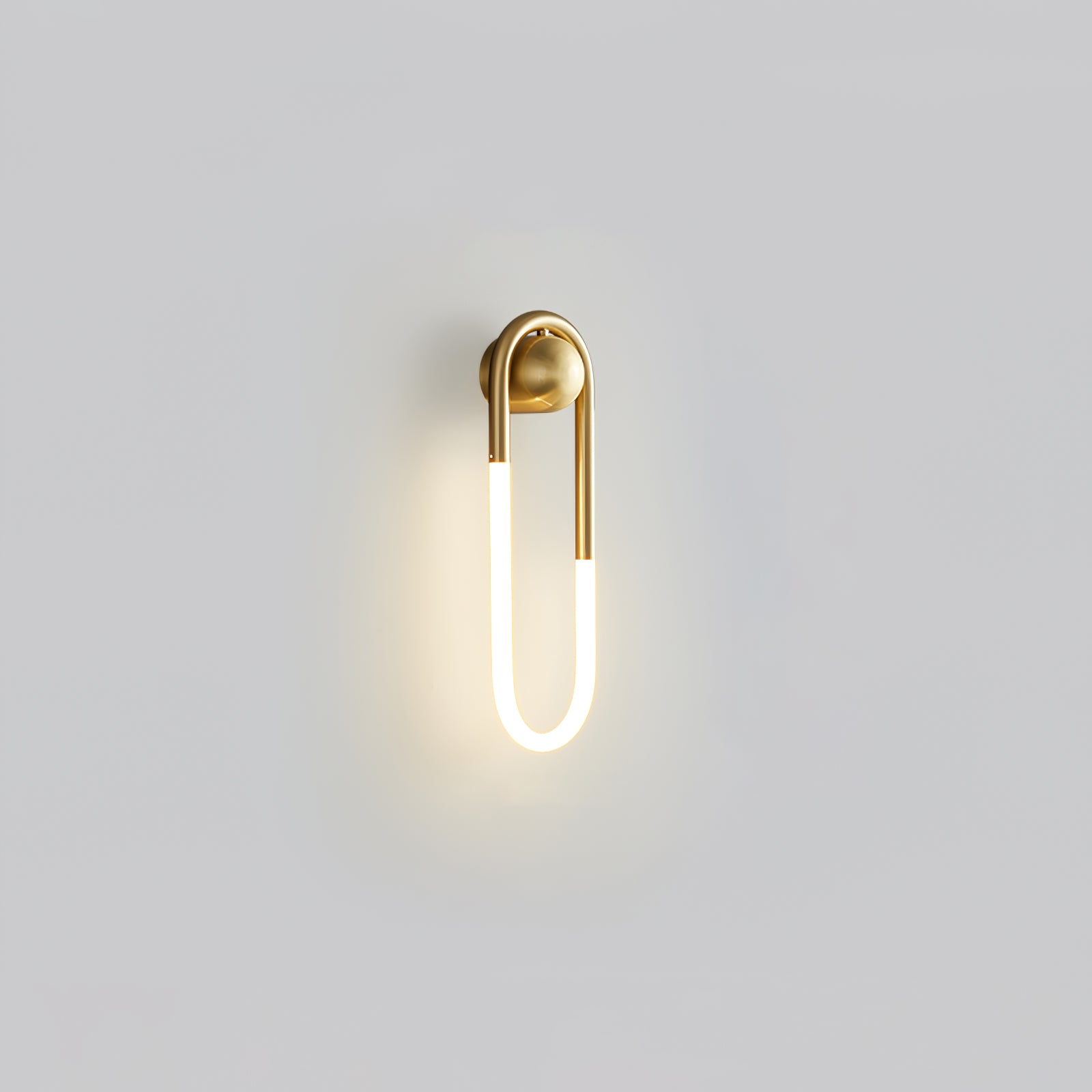 Minimalist Wall Light | Elongated Oval Loop Geometric Tube Sconce