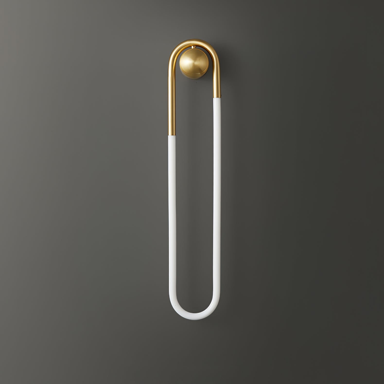 Minimalist Wall Light | Elongated Oval Loop Geometric Tube Sconce