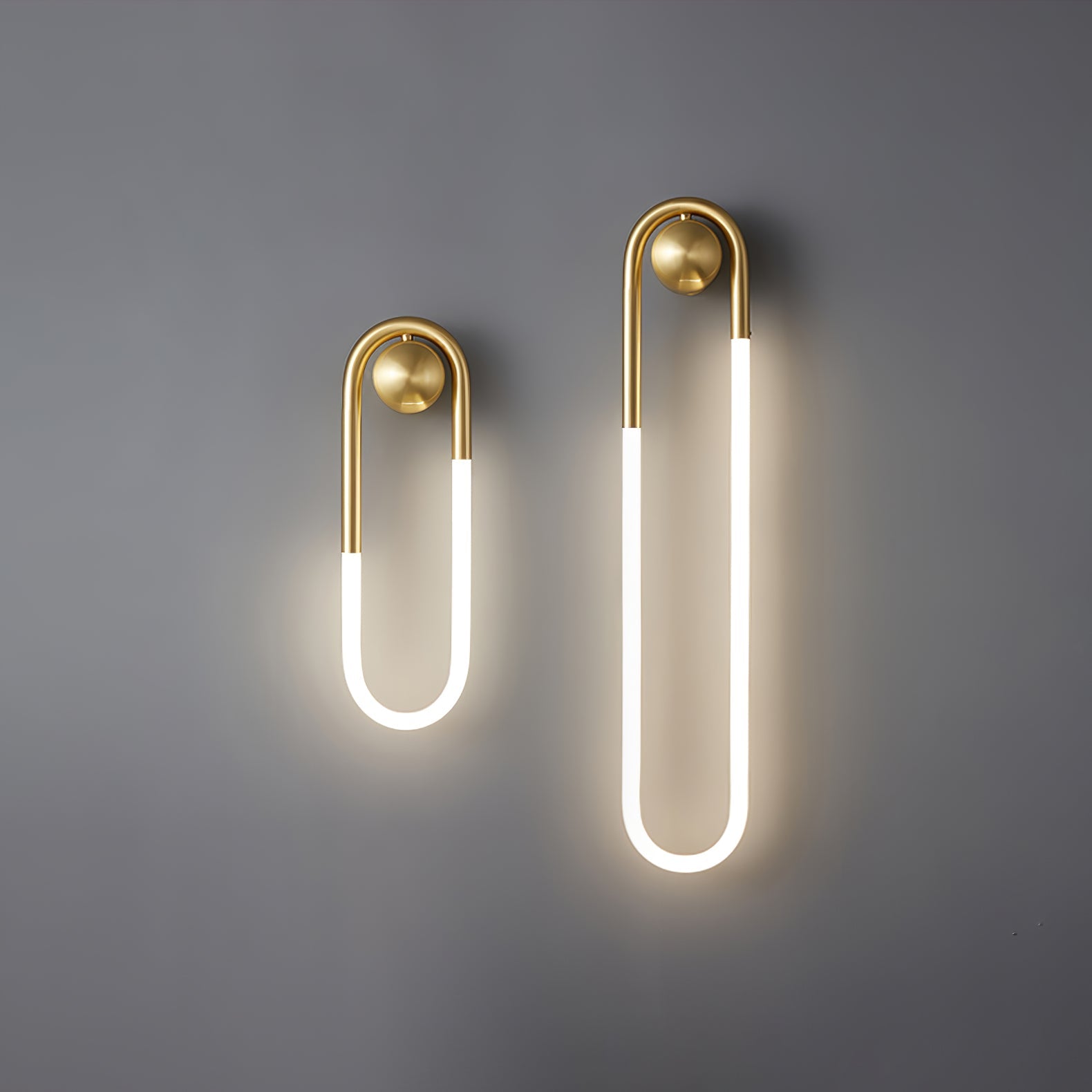 Minimalist Wall Light | Elongated Oval Loop Geometric Tube Sconce