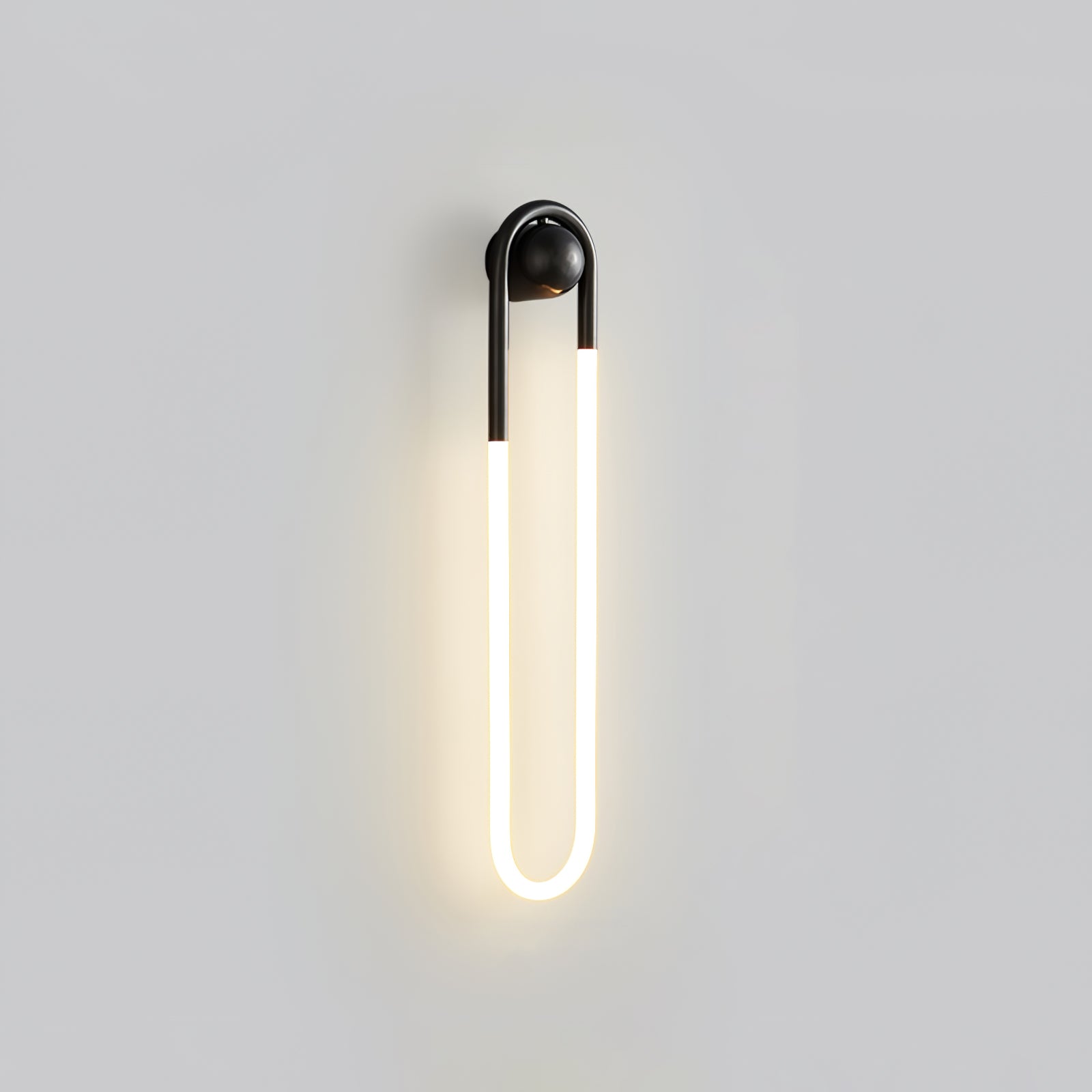 Minimalist Wall Light | Elongated Oval Loop Geometric Tube Sconce