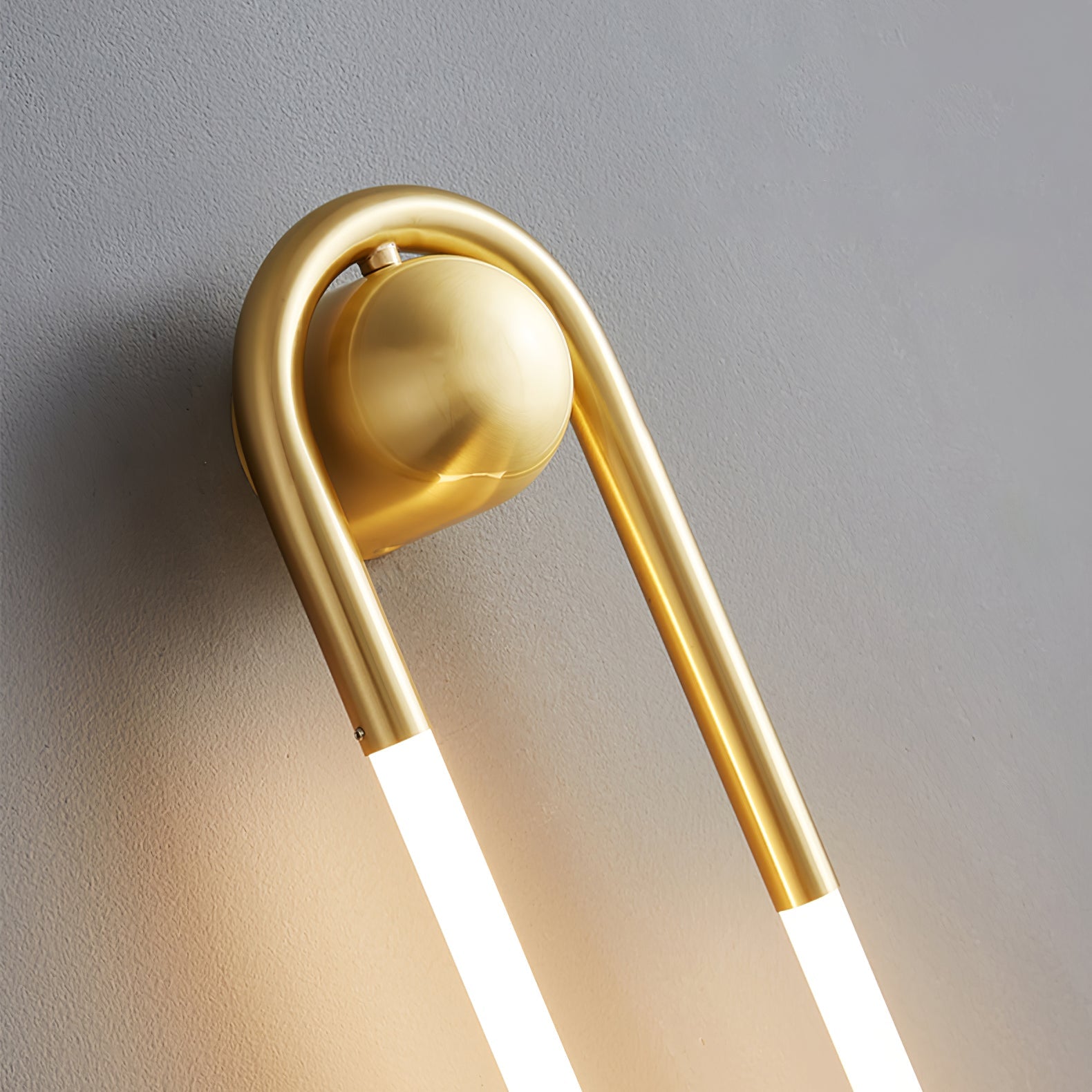 Minimalist Wall Light | Elongated Oval Loop Geometric Tube Sconce