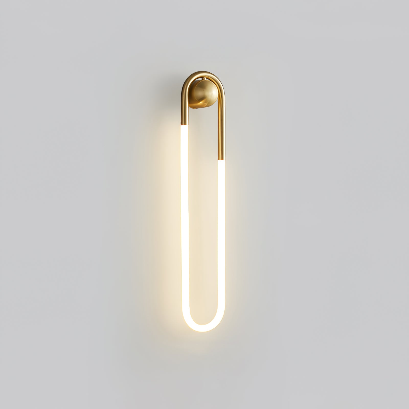 Minimalist Wall Light | Elongated Oval Loop Geometric Tube Sconce
