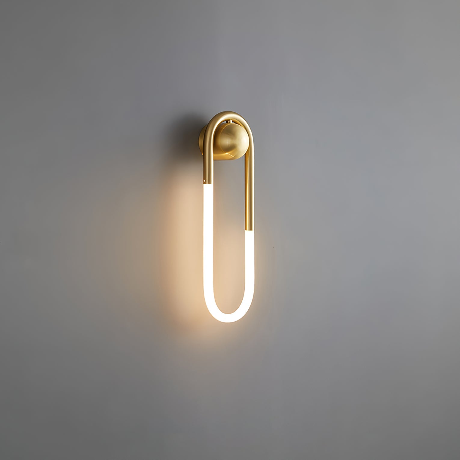 Minimalist Wall Light | Elongated Oval Loop Geometric Tube Sconce