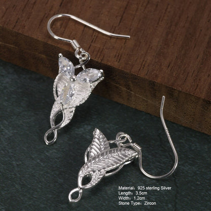 Alfheim Evenstar Elven Drop Earrings – 925 Sterling Silver
